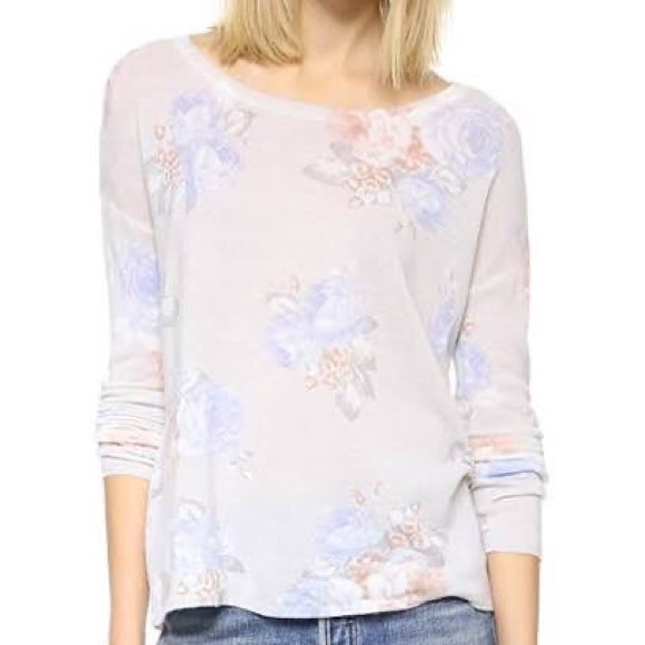 2 FOR $20 Joie 100% Cashmere Oversized Floral Sweater Gray Size XS *hole - Picture 1 of 10